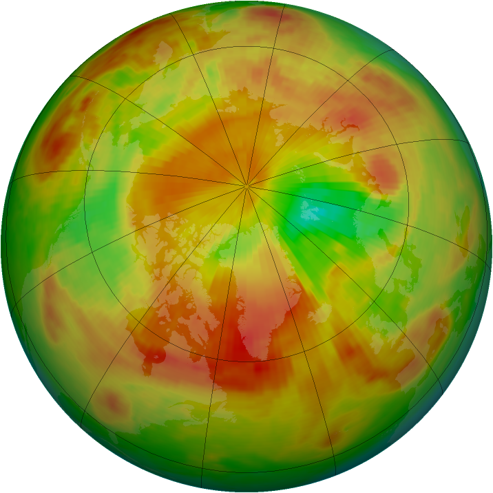 Arctic ozone map for 11 May 1981